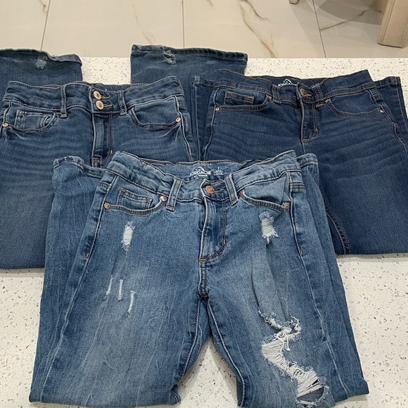 Jordache girls Distressed Boyfriend flare Jeans size 7 - Picture 1 of 12